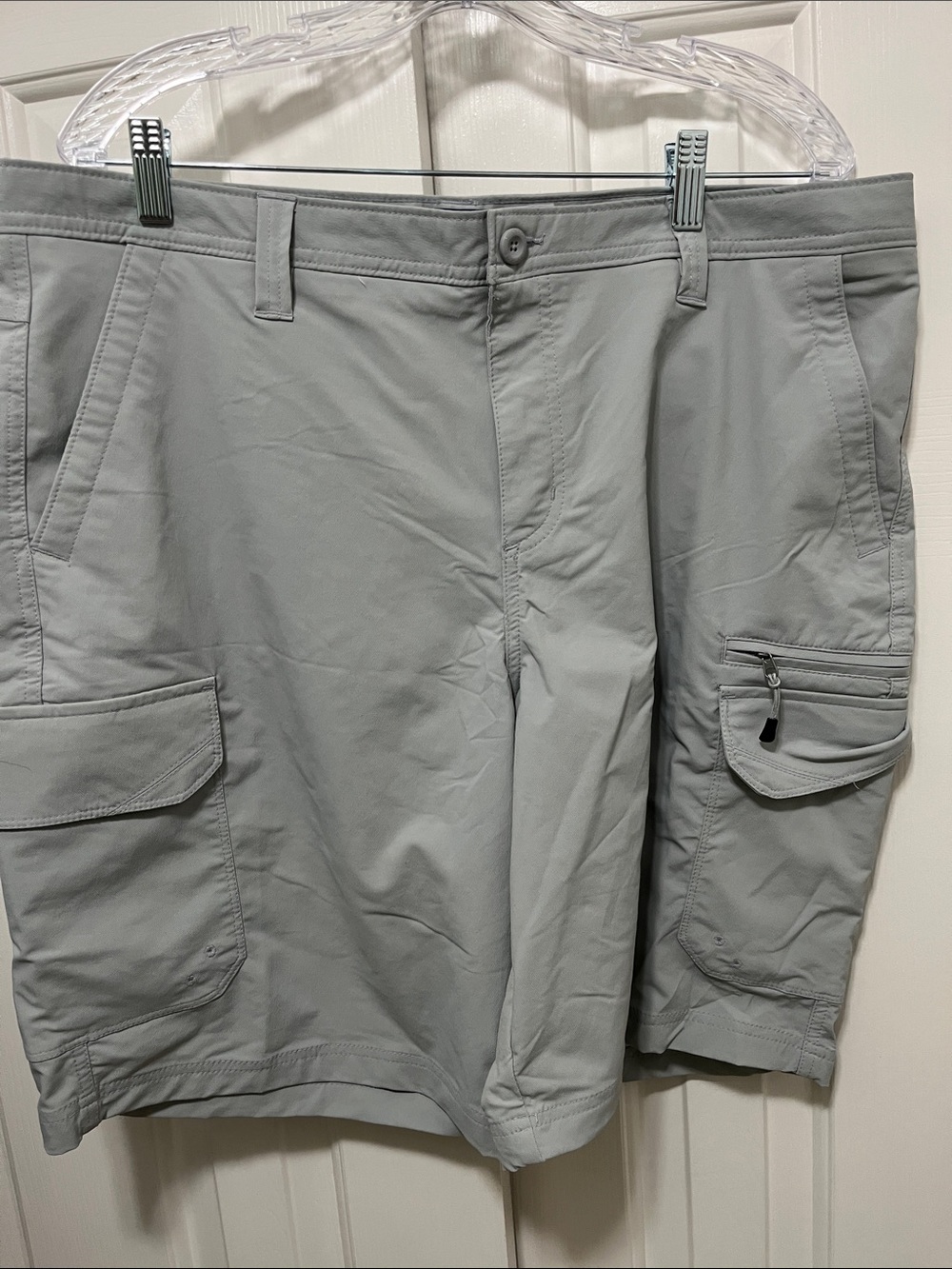 George Light Gray Men's Cargo Shorts with Multi Pockets